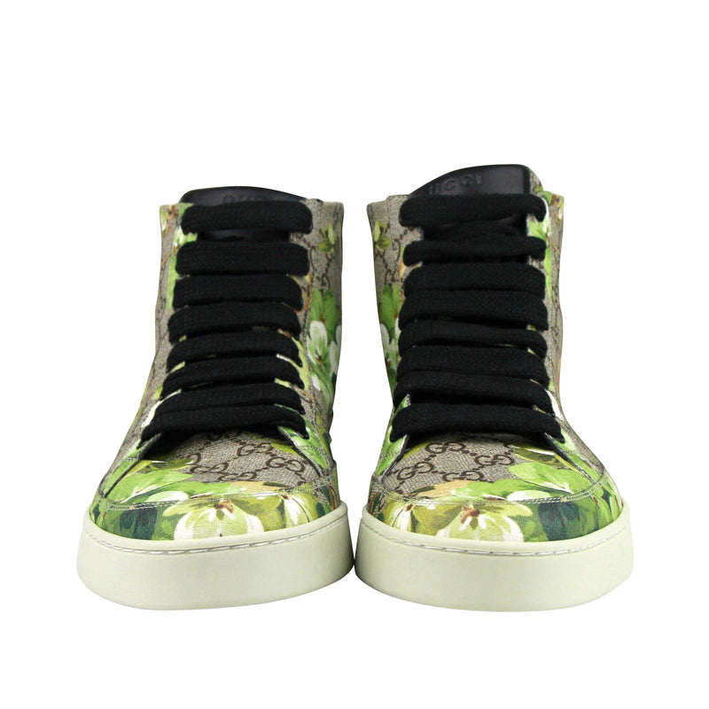 Leather low trainers Gucci Green size 7.5 UK in Leather - 13864050